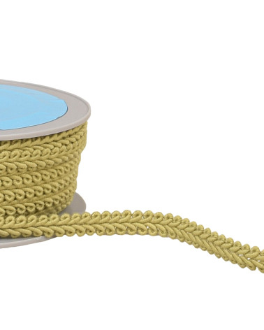 Seed stitch braid 11mm beige green per meter