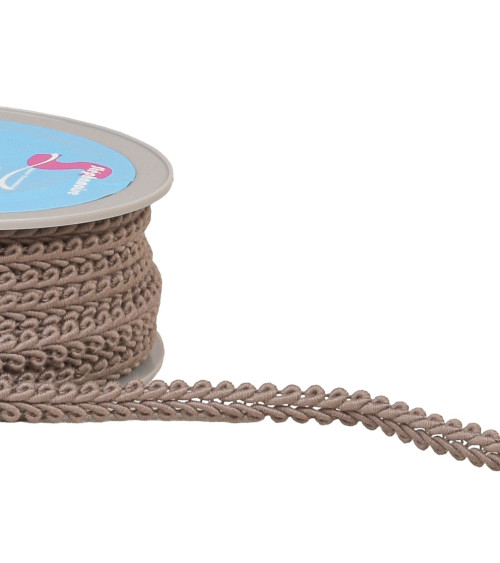 Corn stitch braid 11mm chocolate brown by the meter