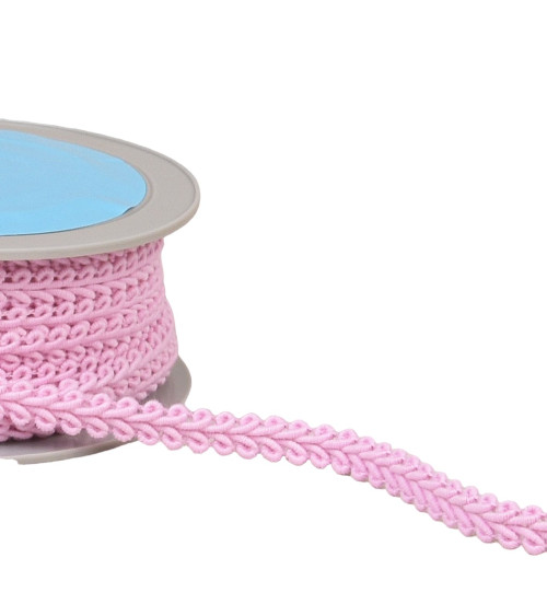 Corn stitch braid 11mm light pink by the meter
