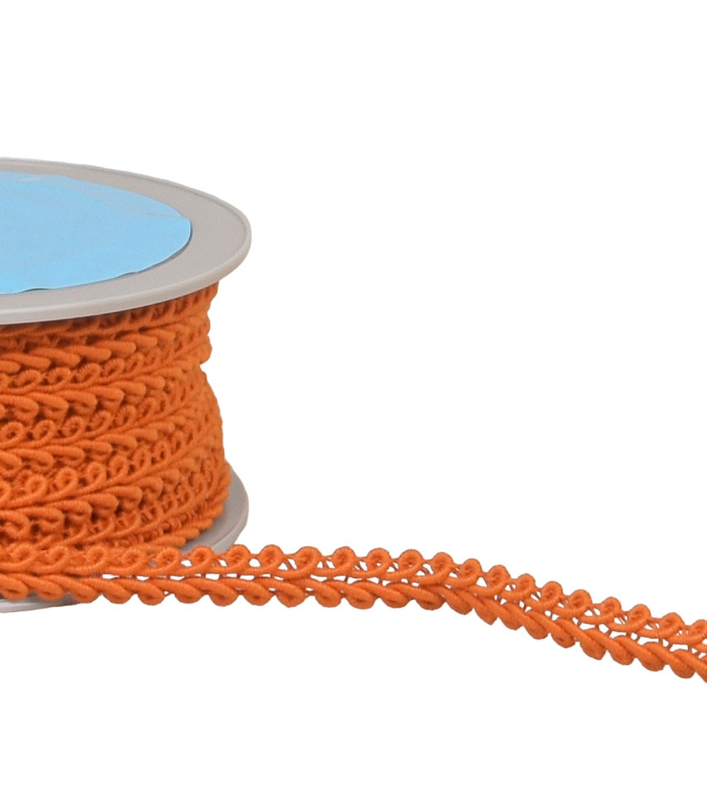 Corn stitch braid 11mm orange by the meter