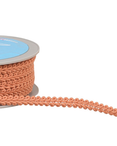 Corn stitch braid 11mm salmon orange per meter