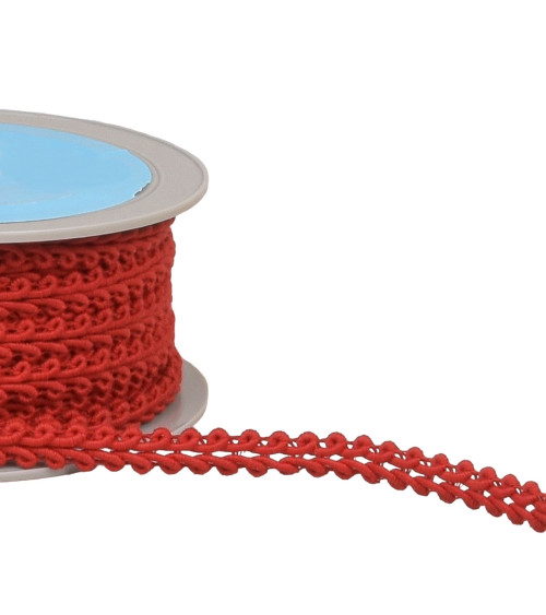 Hermès red 11mm epi stitch braid by the meter