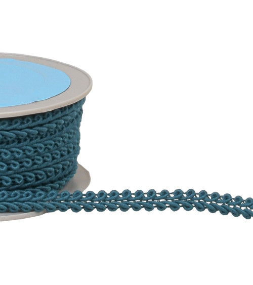 Corn stitch braid 11mm duck blue by the meter