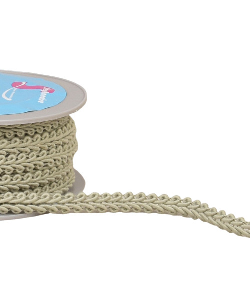 Corn stitch braid 11mm gray by the meter