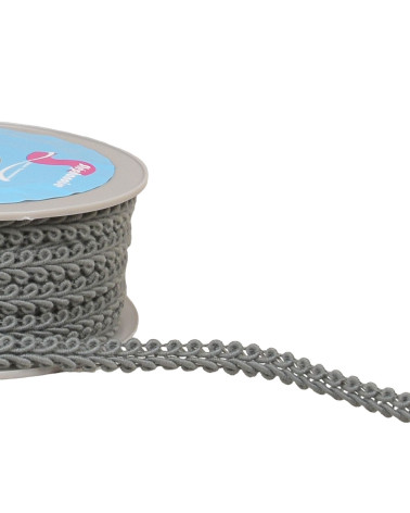 Corn stitch braid 11mm light gray per meter