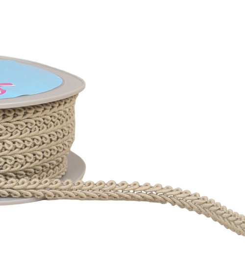 Epi stitch braid 11mm beige/gold per meter