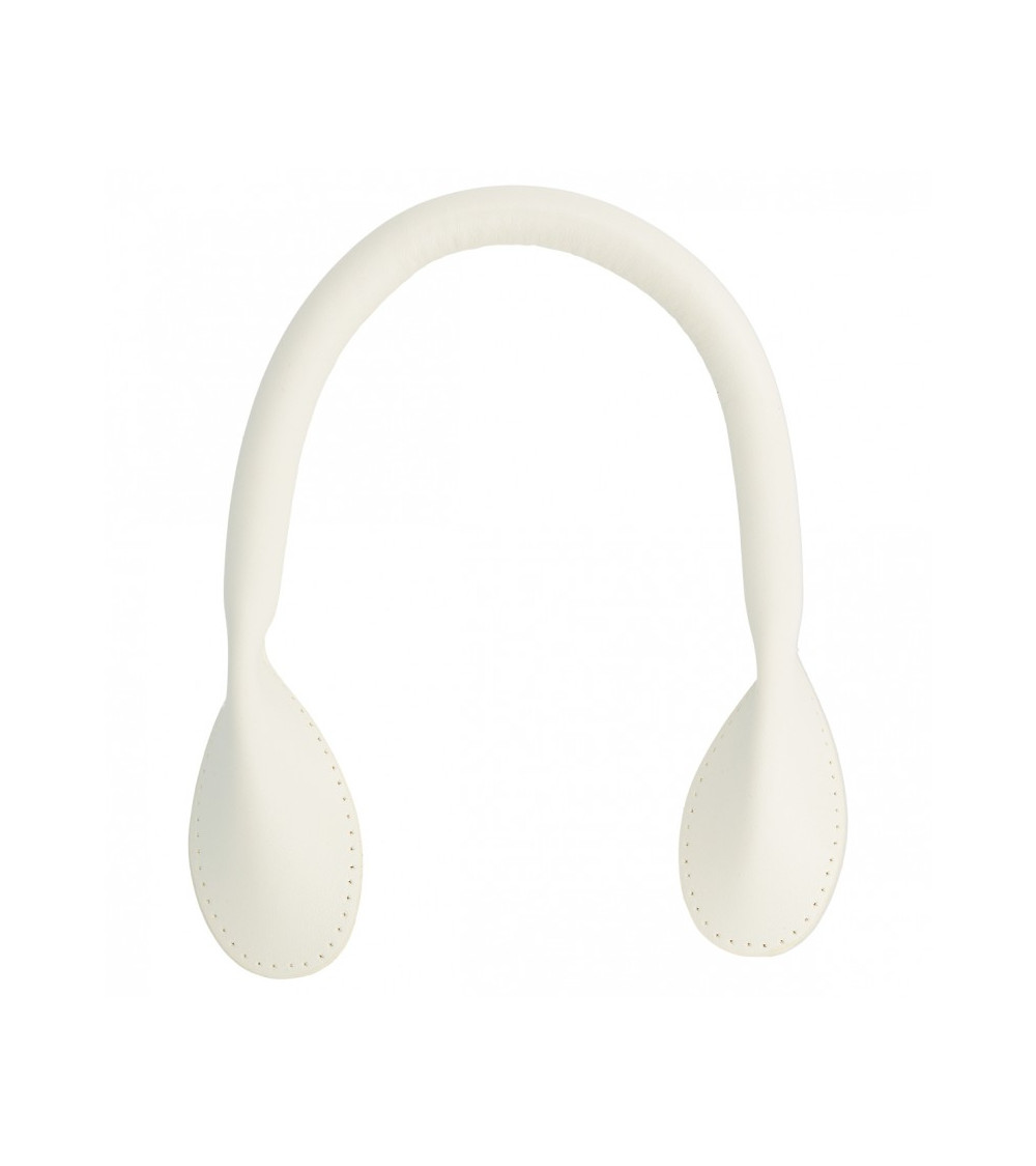 Set of 2 modern bag handles 38mm white