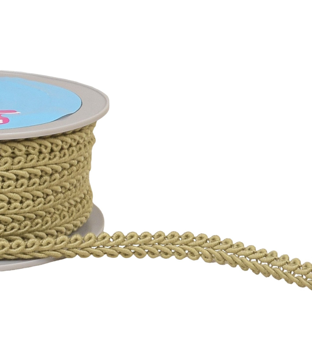 Corn stitch braid 11mm taupe per meter