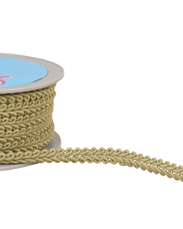 Corn stitch braid 11mm taupe per meter
