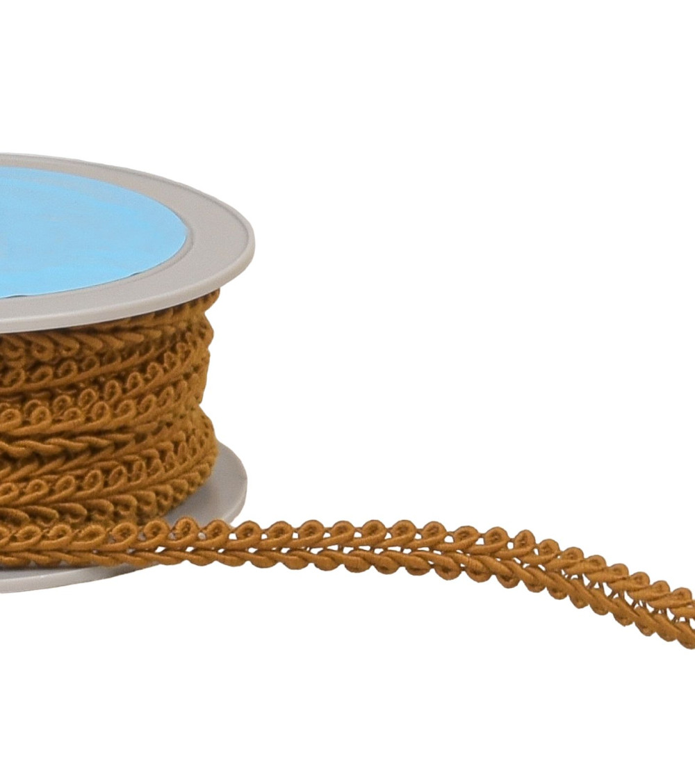 Cob stitch braid 11mm copper brown per meter