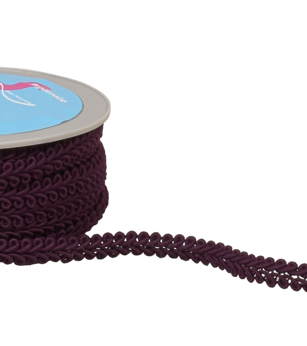 Corn stitch braid 11mm purple by the meter