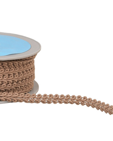 Corn stitch braid 11mm dark beige per meter