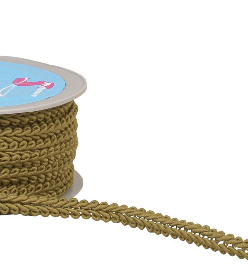 Corn stitch braid 11mm beige/light brown by the meter