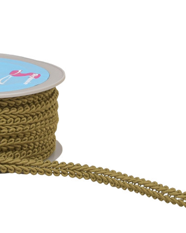 Corn stitch braid 11mm beige/light brown by the meter