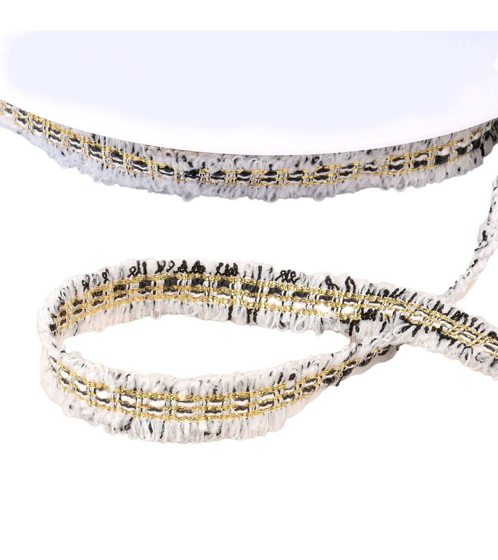 15mm black heather dress braid by the meter