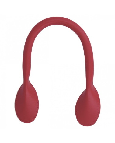 Set of 2 modern bag handles 38mm burgundy