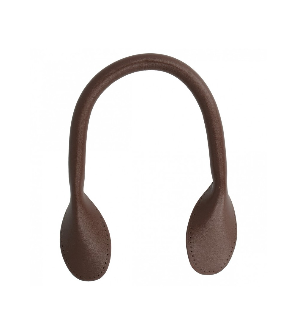Set of 2 modern bag handles 38mm brown