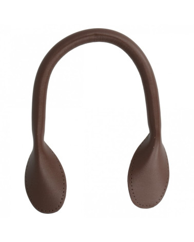Set of 2 modern bag handles 38mm brown