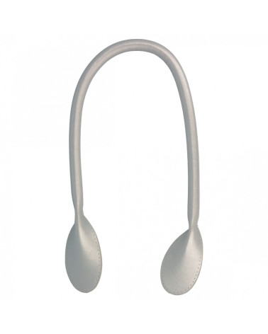 Set of 2 modern bag handles 60 mm silver color