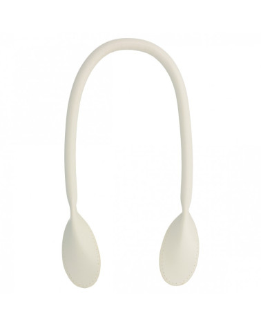 Set of 2 modern bag handles 60 mm white