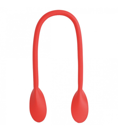 Set of 2 modern bag handles 60 mm Red