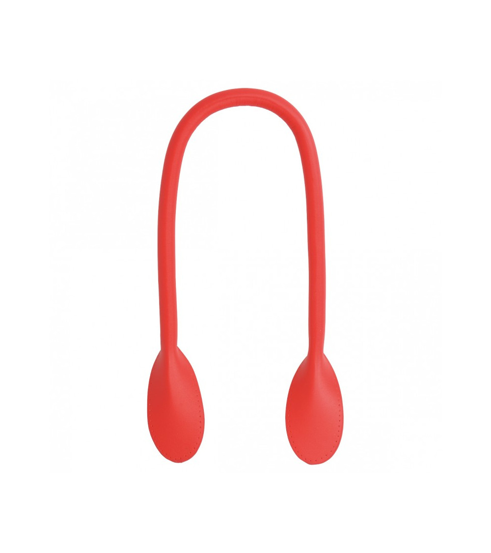 Set of 2 modern bag handles 60 mm Red
