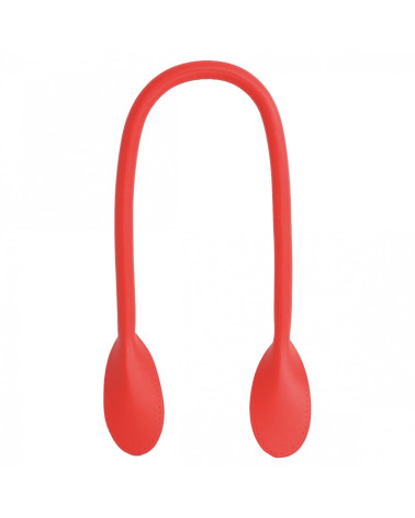 Set of 2 modern bag handles 60 mm Red