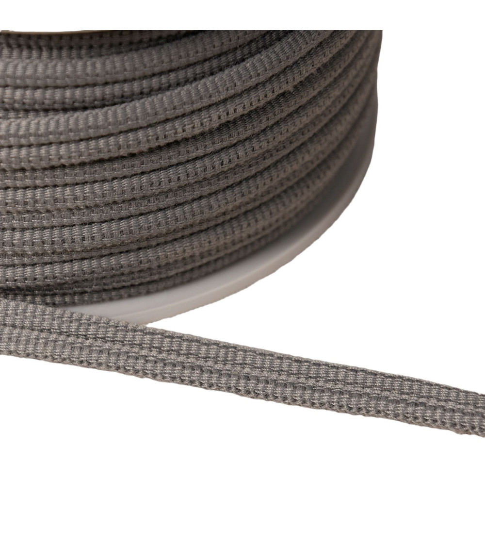 Double cord 9mm medium gray per meter