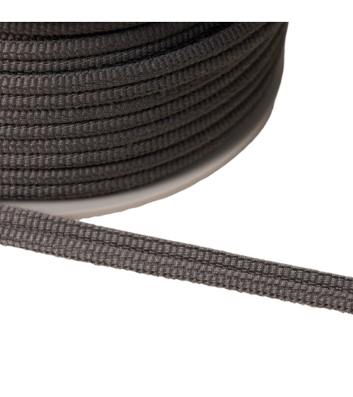 Double cord 9mm gray black per meter