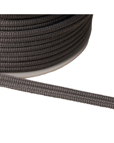 Double cord 9mm gray black per meter