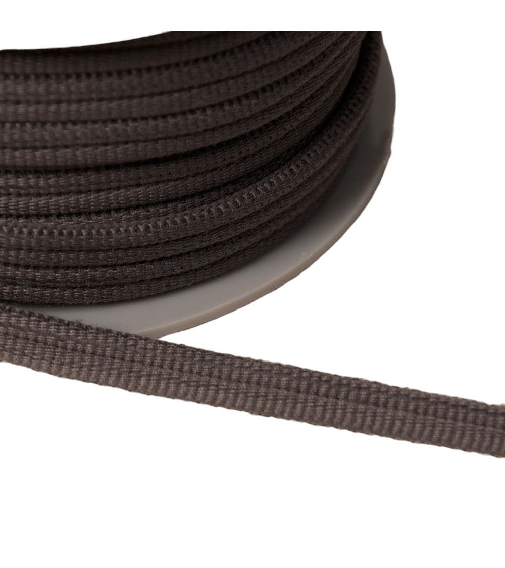 Double cord 9mm dark gray per meter