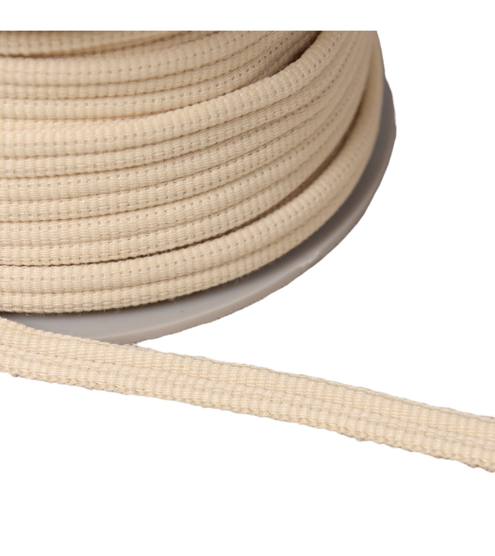 Double cord 9mm ecru per meter