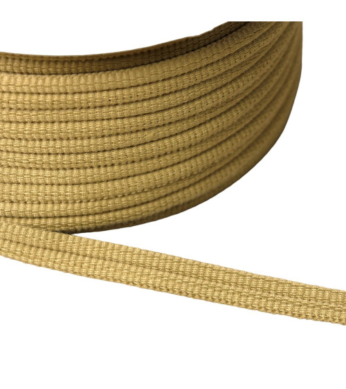 Double cord 9mm beige green per meter