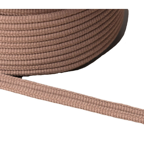 Double 9mm chocolate brown cord per meter