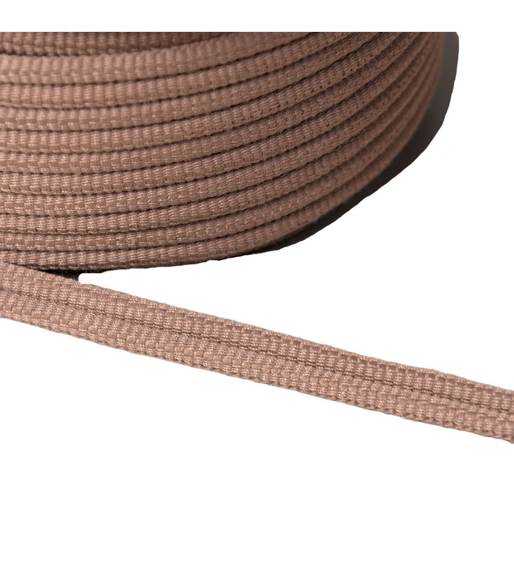 Double 9mm chocolate brown cord per meter