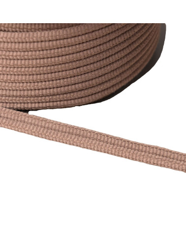 Double cordon 9mm marron chocolat au m�tre