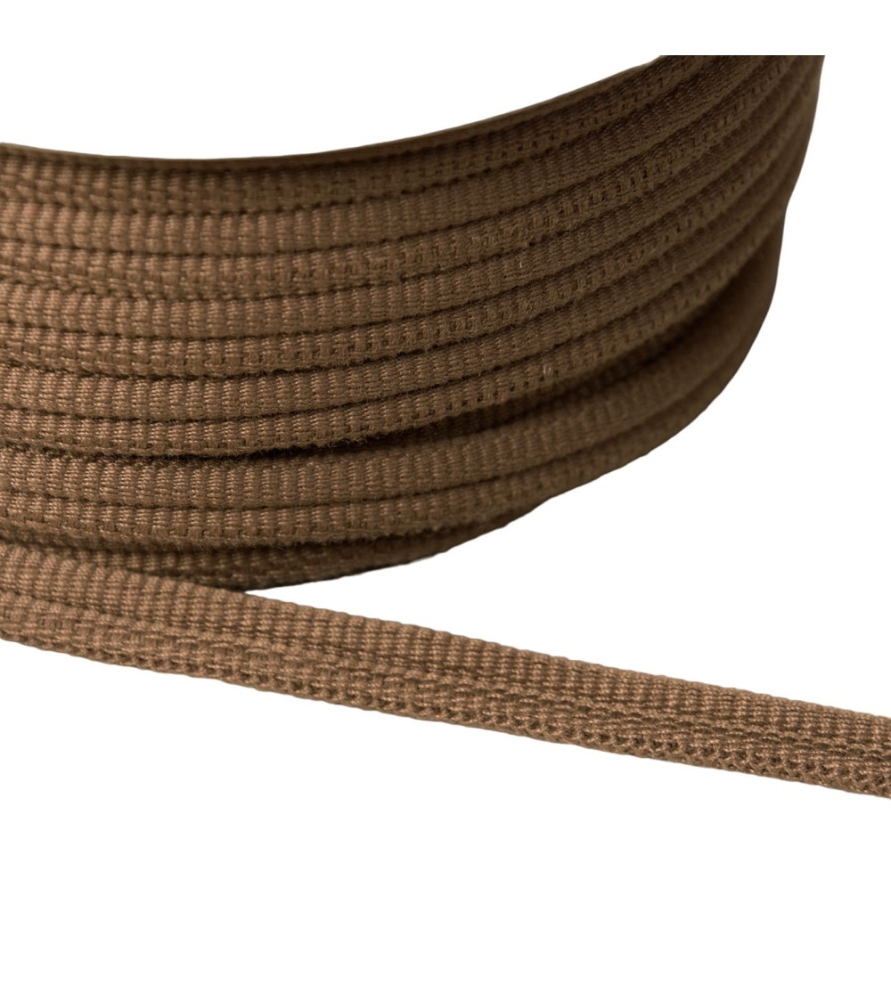 Double cord 9mm light brown per meter