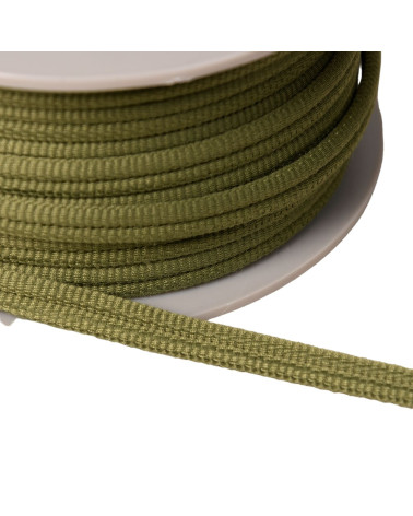 Double cord 9mm khaki green per meter