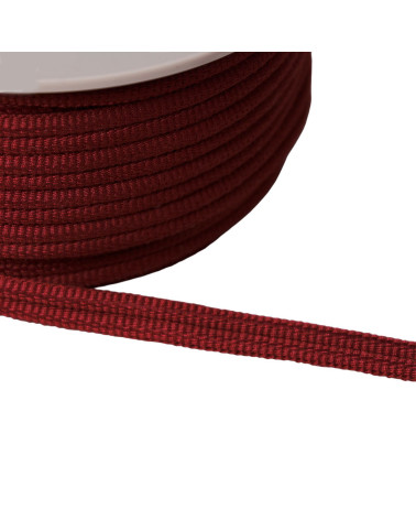 Double cord 9mm burgundy red per meter