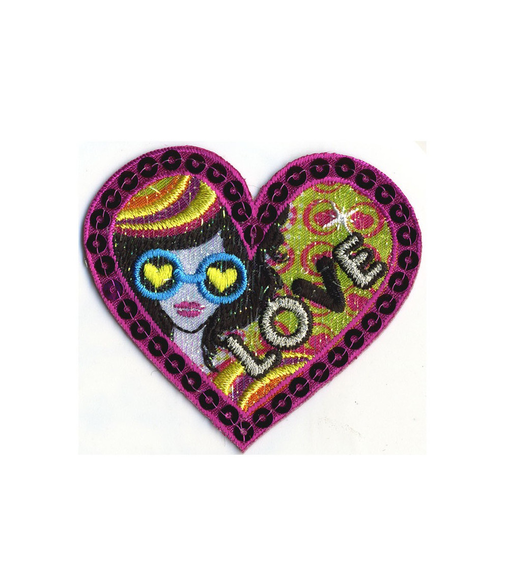 Love Heart iron-on patch