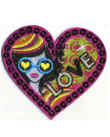 Love Heart iron-on patch