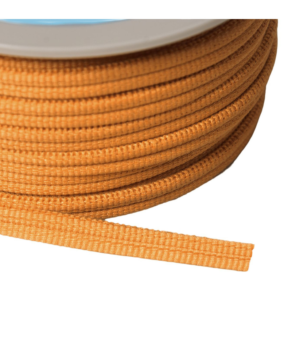 Double cord 9mm pink orange salmon per meter