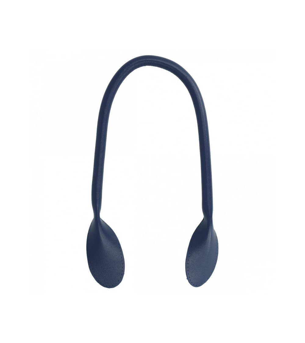 Set of 2 modern bag handles 60 mm navy blue
