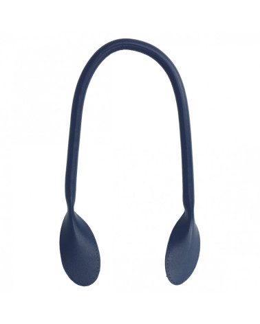 Set of 2 modern bag handles 60 mm navy blue