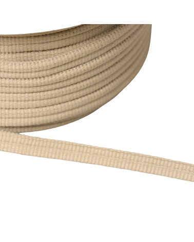 Double cord 9mm ecru/white per meter