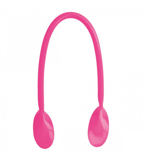 Lot de 2 anses de sac modernes 60 mm rose fluo