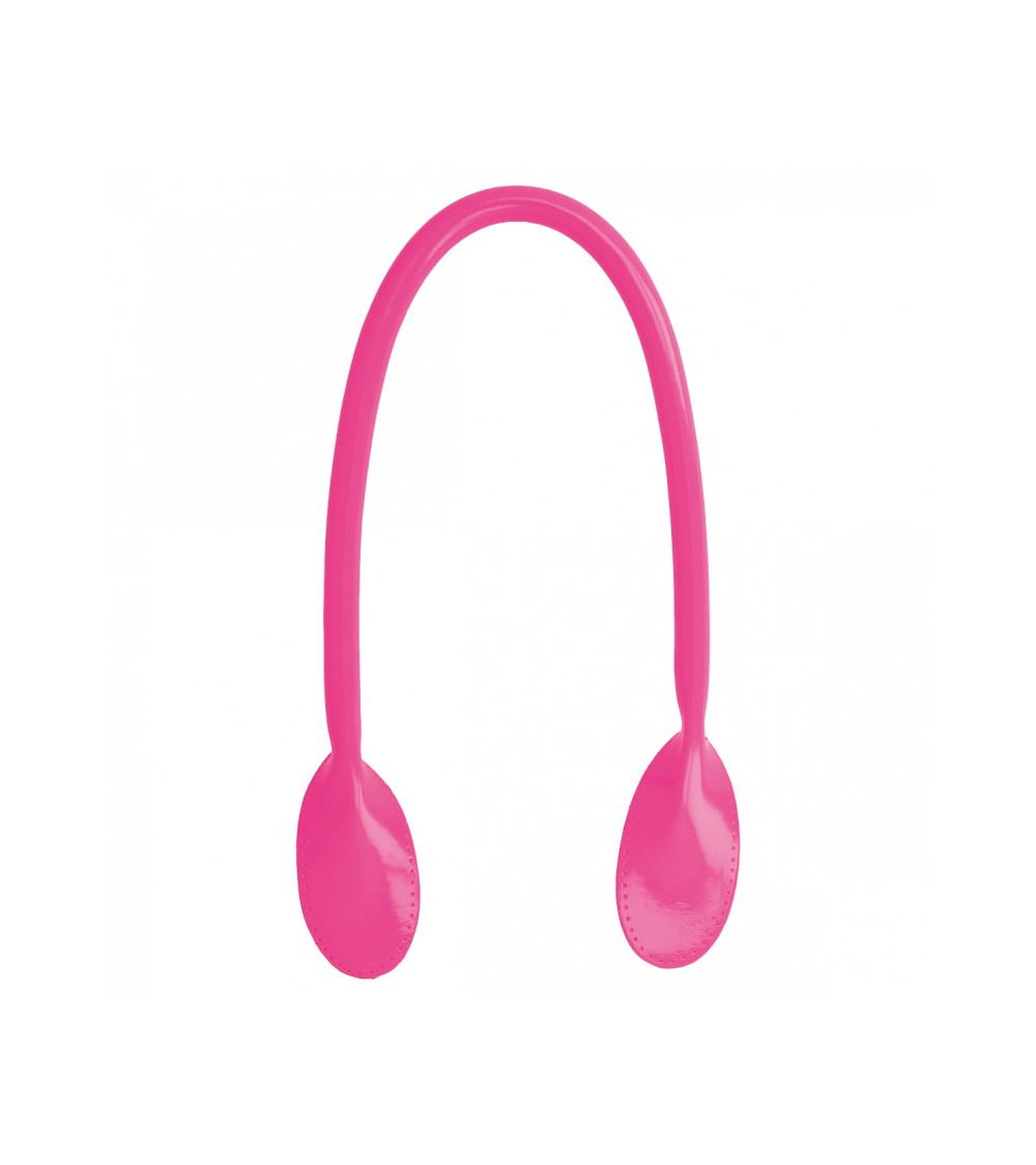 Lot de 2 anses de sac modernes 60 mm rose fluo