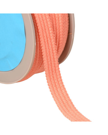 Four cords braid 15mm salmon orange per meter