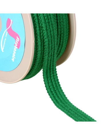 Four cord braid 15mm dark green per meter