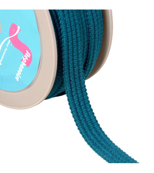 Four 15mm duck blue cord braid per meter